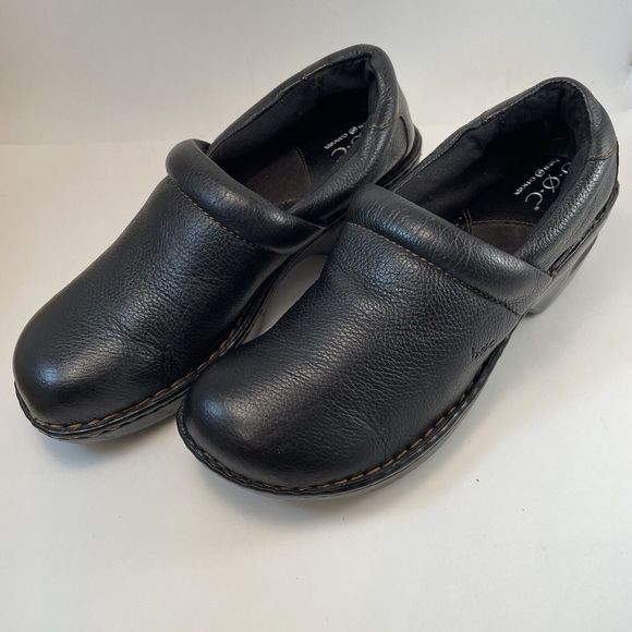 BOC Born Concept Peggy Mule Slip On Clogs Women's Size 8.5 Black Leather Nurse - Picture 3 of 16